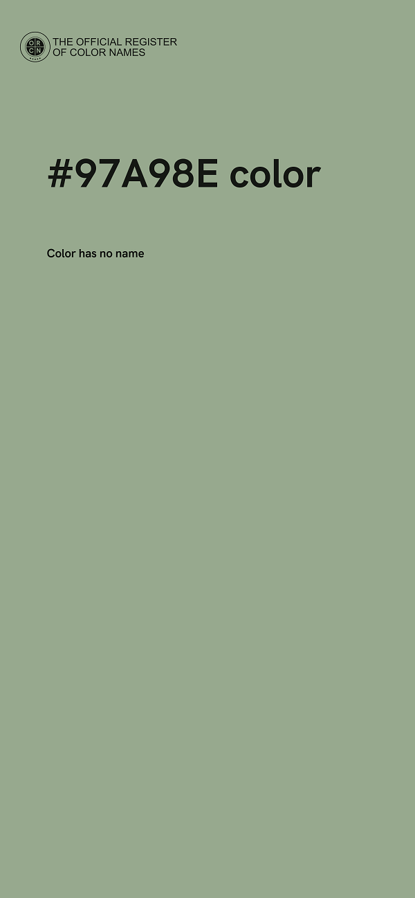 #97A98E color image