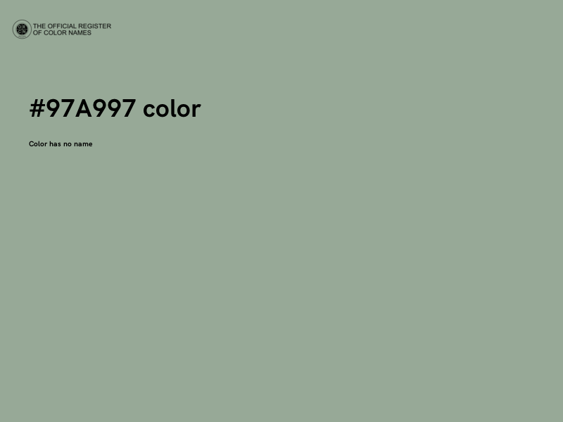 #97A997 color image