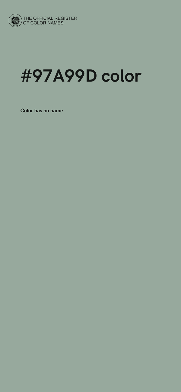 #97A99D color image