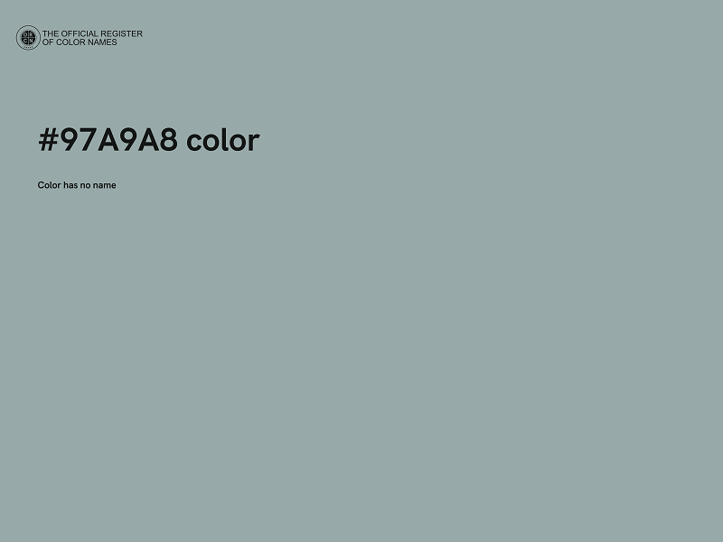 #97A9A8 color image
