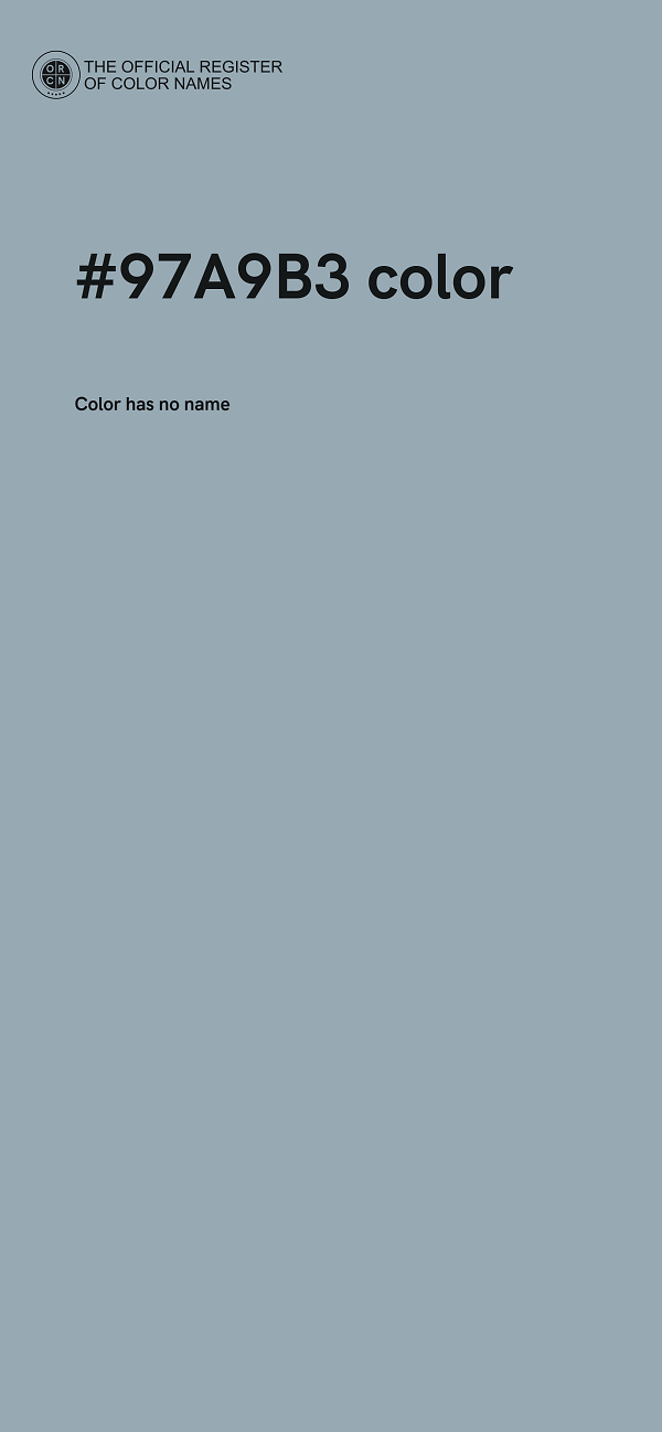 #97A9B3 color image