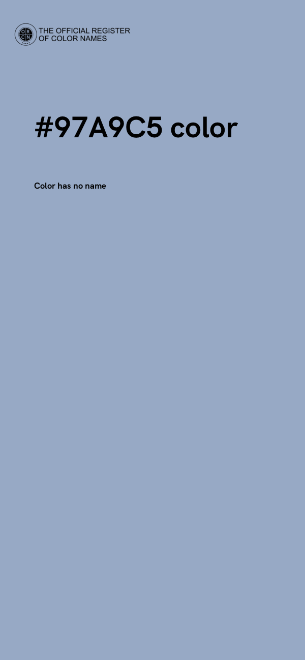 #97A9C5 color image