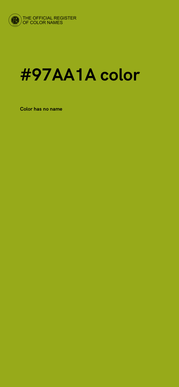 #97AA1A color image