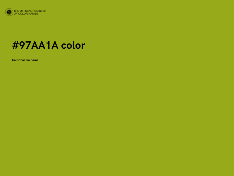 #97AA1A color image