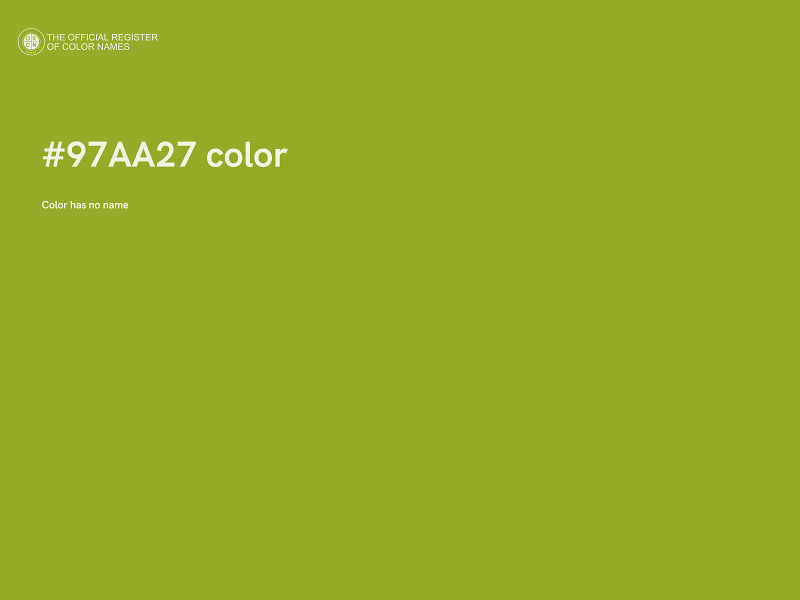 #97AA27 color image