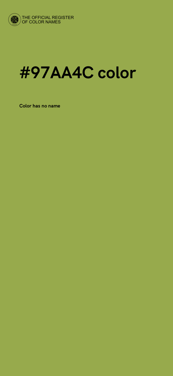 #97AA4C color image