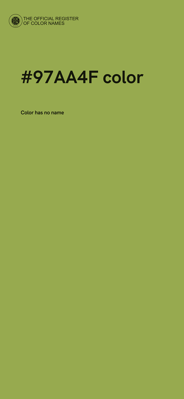 #97AA4F color image
