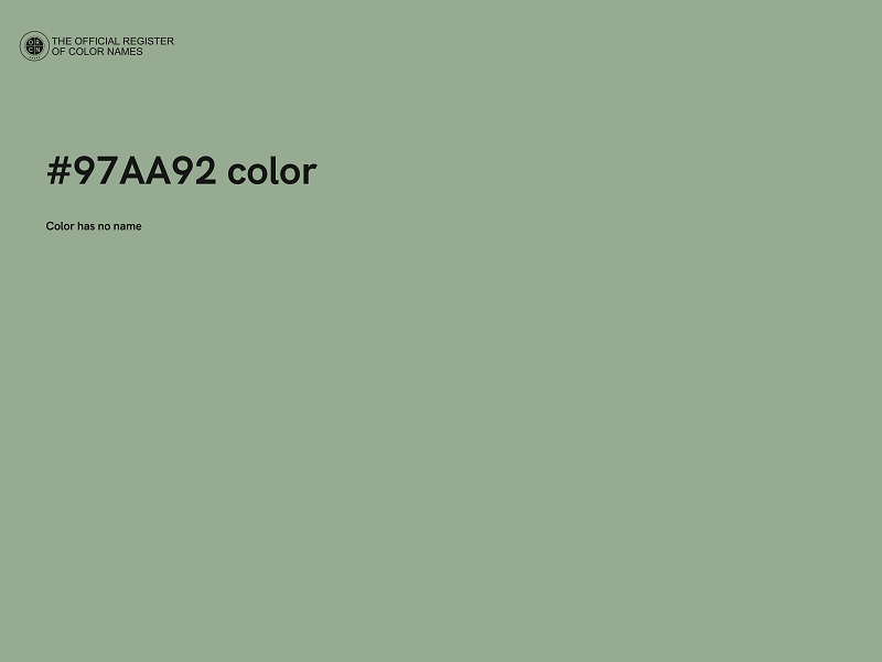 #97AA92 color image