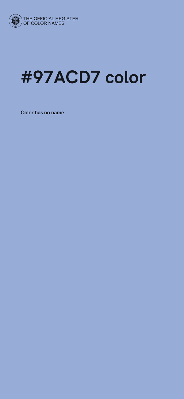 #97ACD7 color image