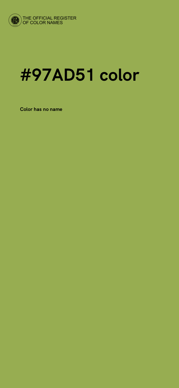 #97AD51 color image