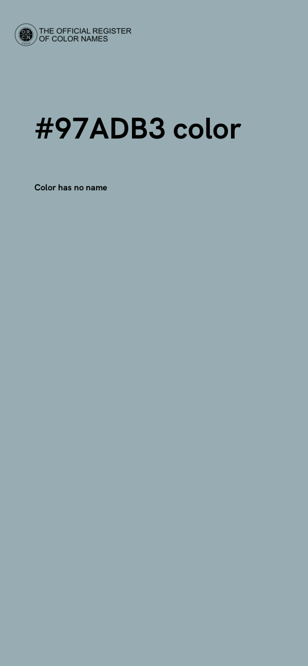 #97ADB3 color image
