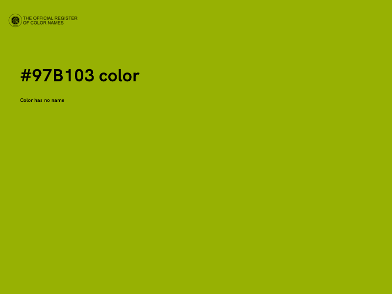 #97B103 color image