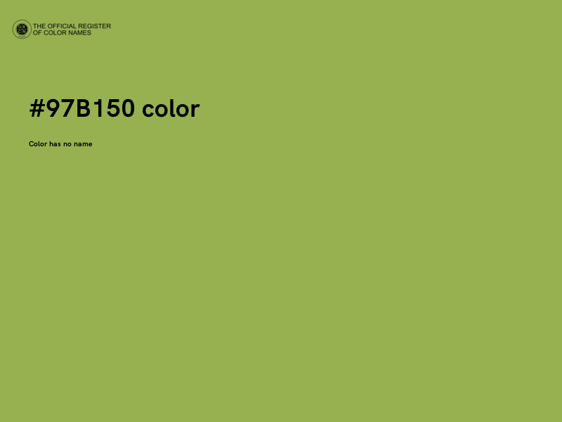 #97B150 color image
