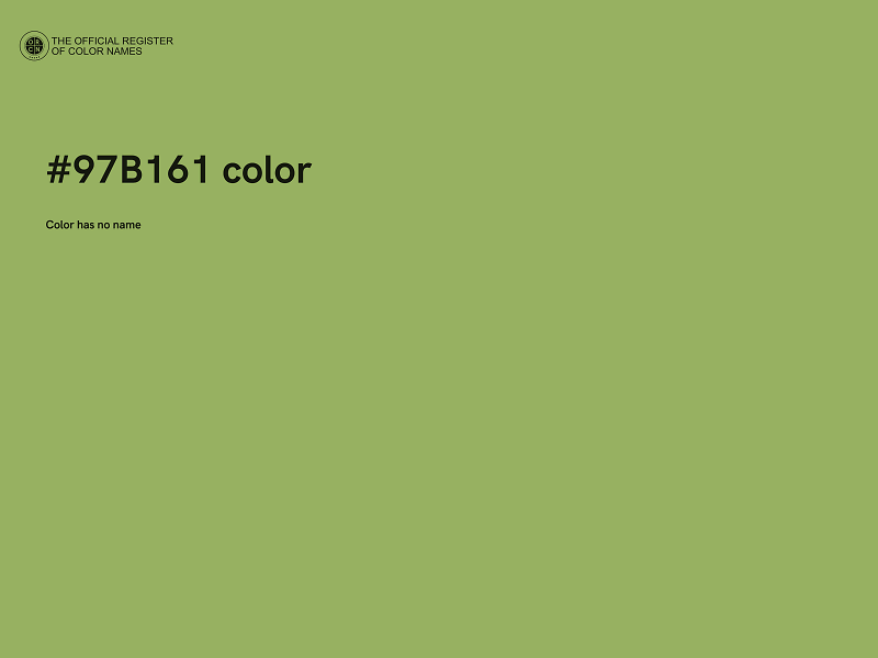 #97B161 color image