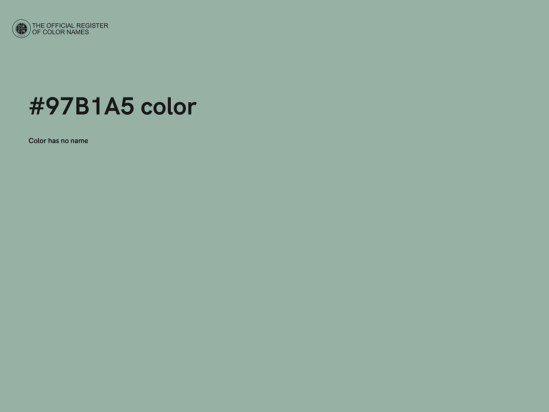 #97B1A5 color image