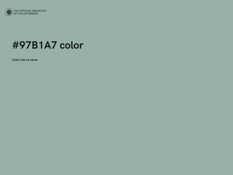 #97B1A7 color image