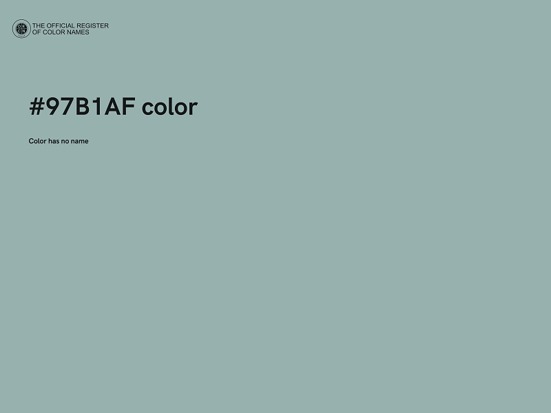 #97B1AF color image