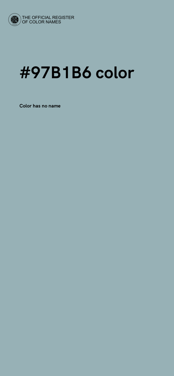 #97B1B6 color image