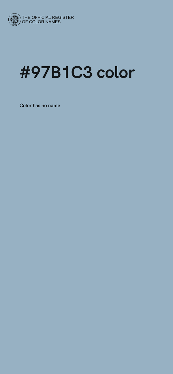 #97B1C3 color image