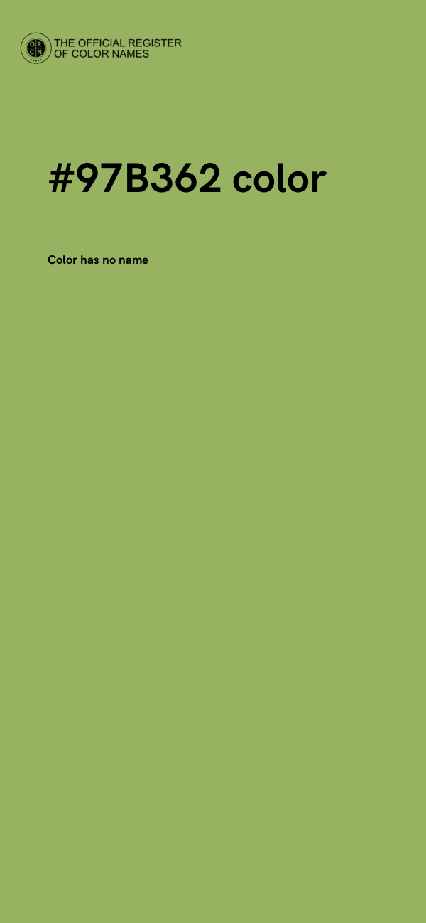 #97B362 color image