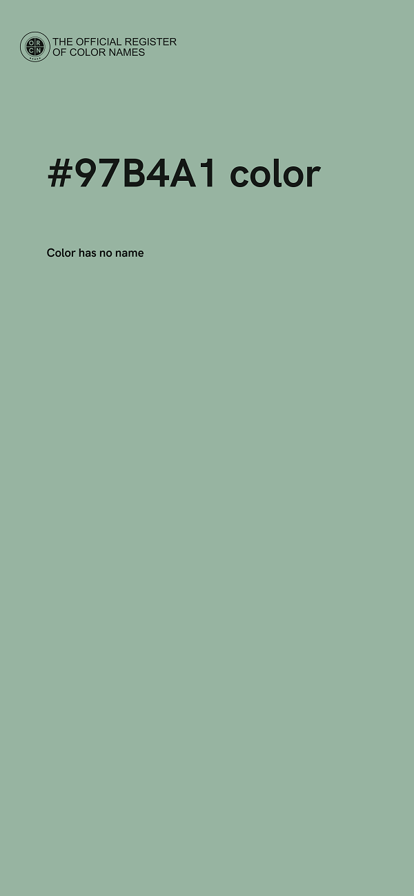 #97B4A1 color image