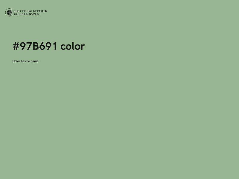 #97B691 color image