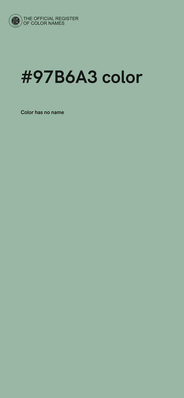 #97B6A3 color image