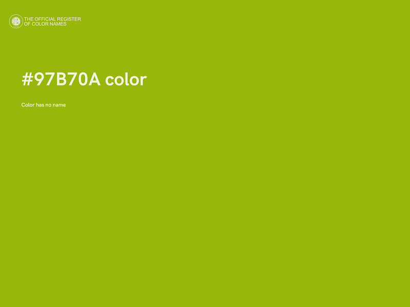 #97B70A color image