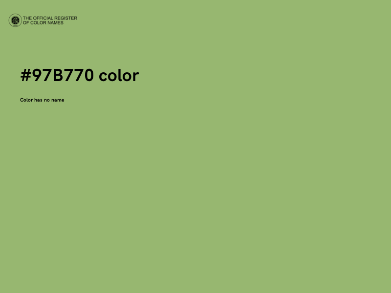 #97B770 color image