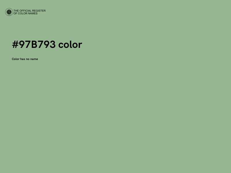 #97B793 color image