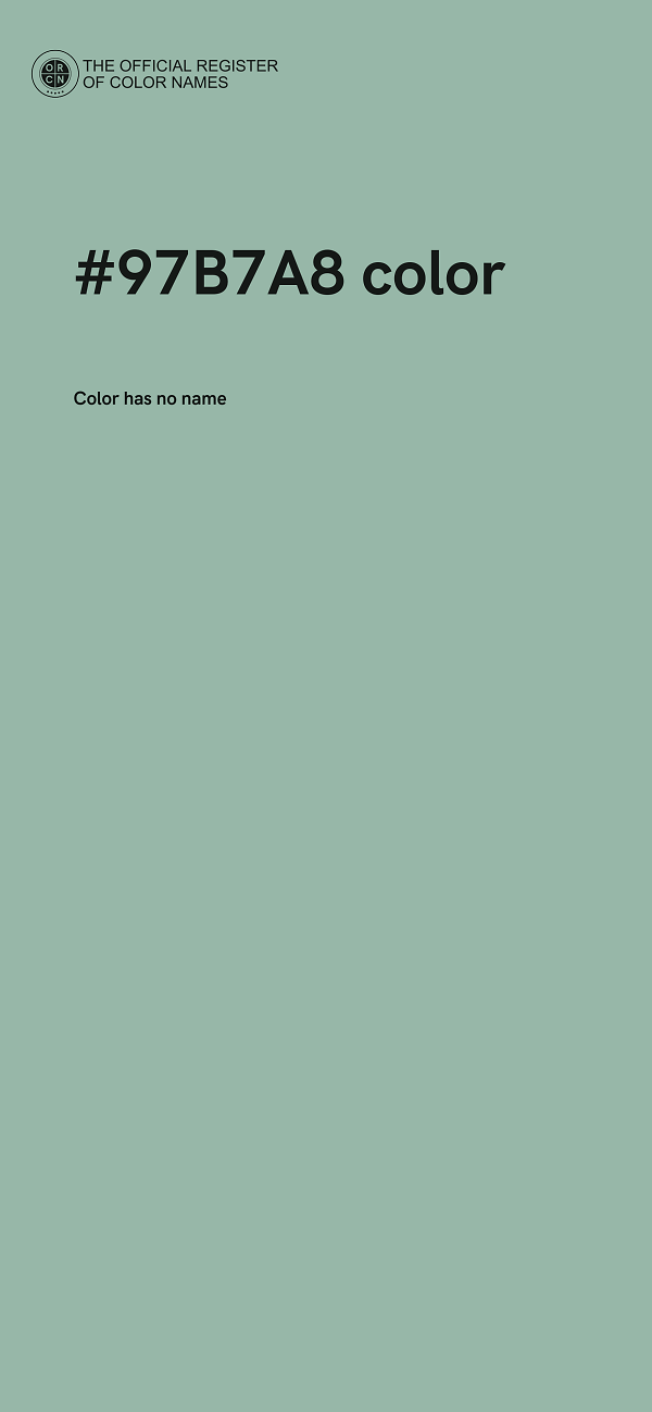 #97B7A8 color image