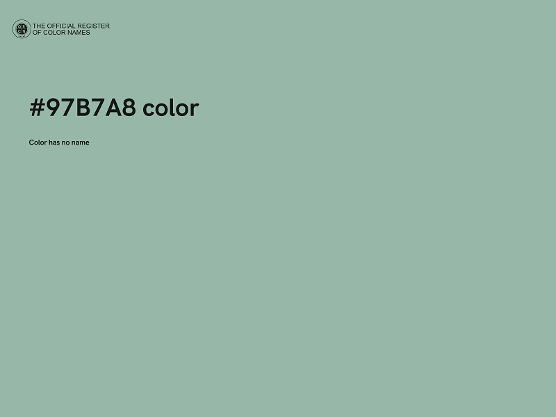 #97B7A8 color image