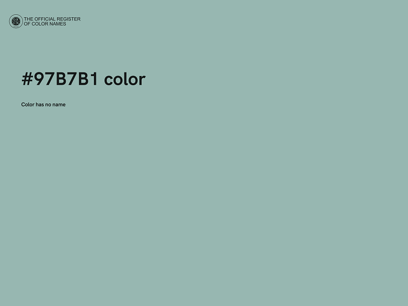 #97B7B1 color image