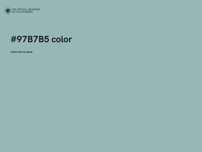 #97B7B5 color image