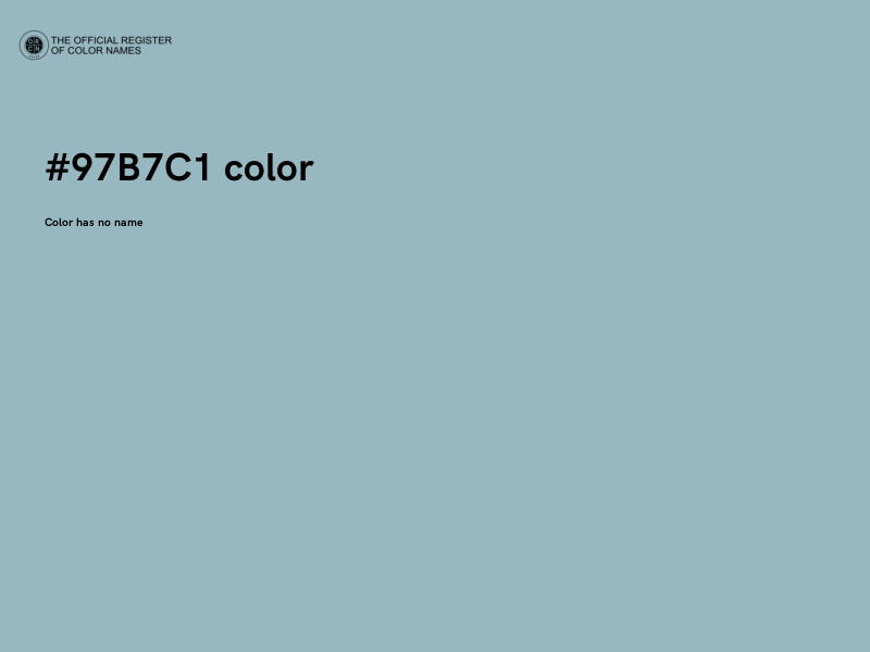 #97B7C1 color image