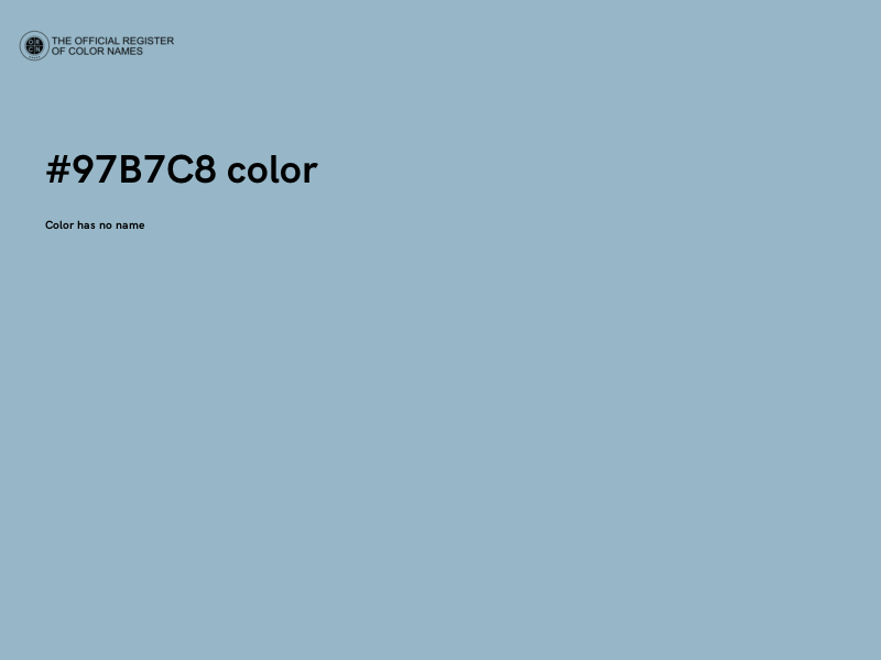 #97B7C8 color image