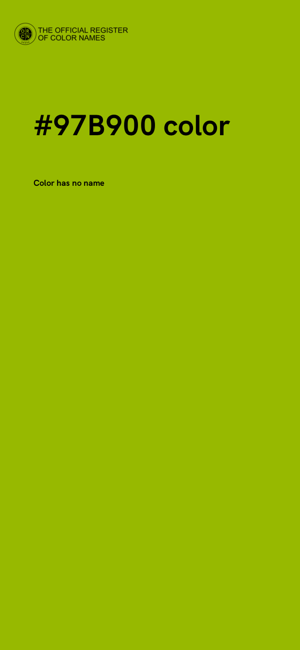 #97B900 color image
