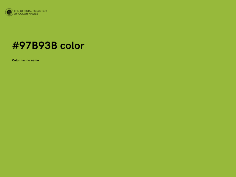 #97B93B color image