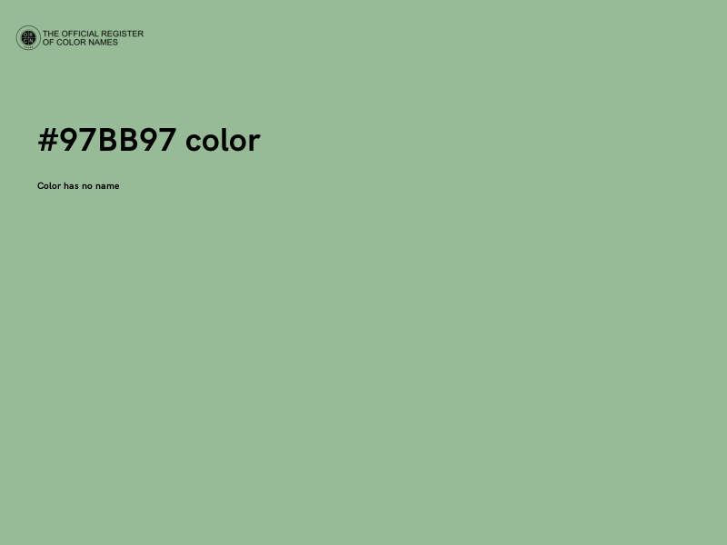 #97BB97 color image