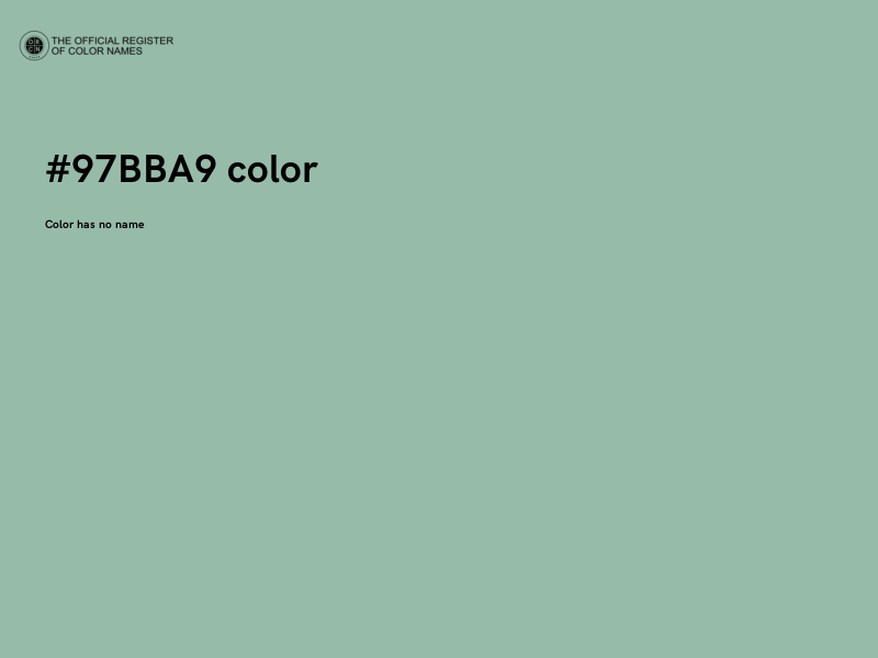 #97BBA9 color image
