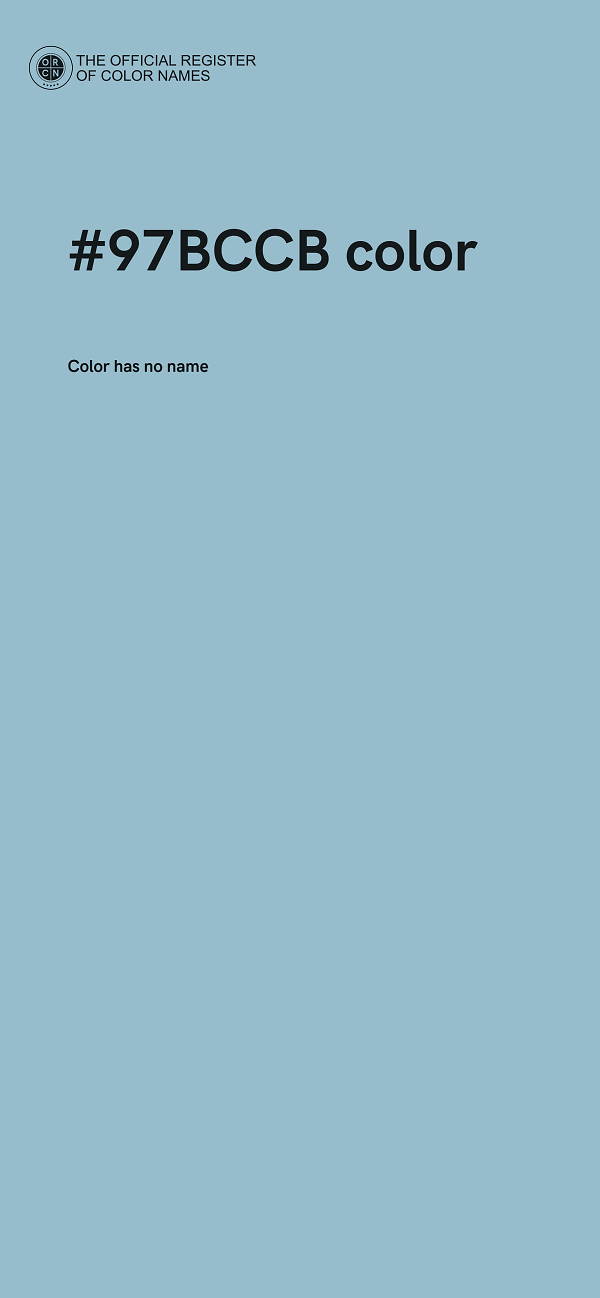 #97BCCB color image