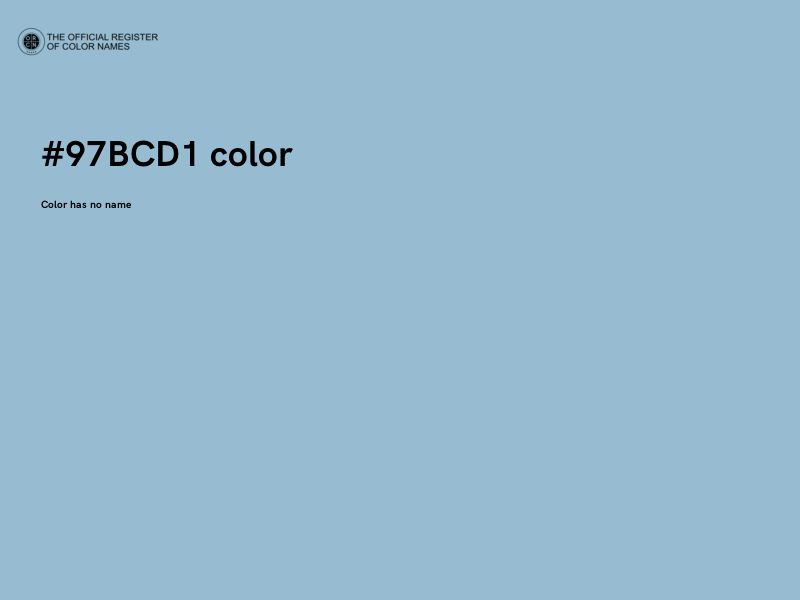 #97BCD1 color image