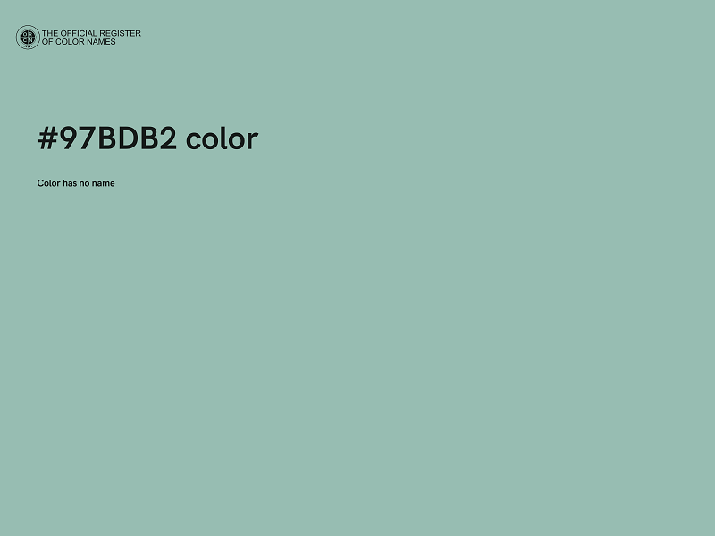 #97BDB2 color image