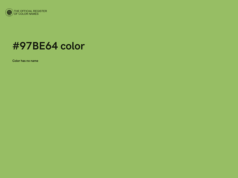 #97BE64 color image