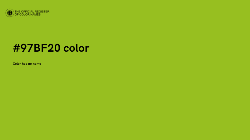 #97BF20 color image