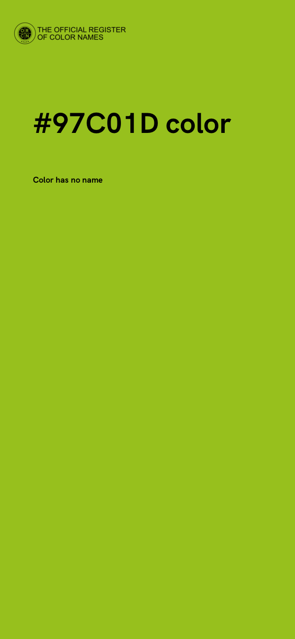 #97C01D color image