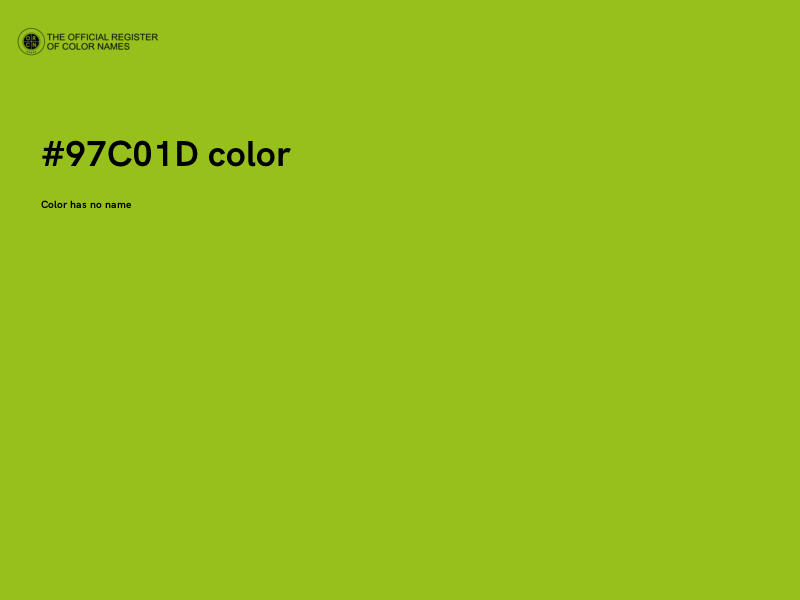 #97C01D color image