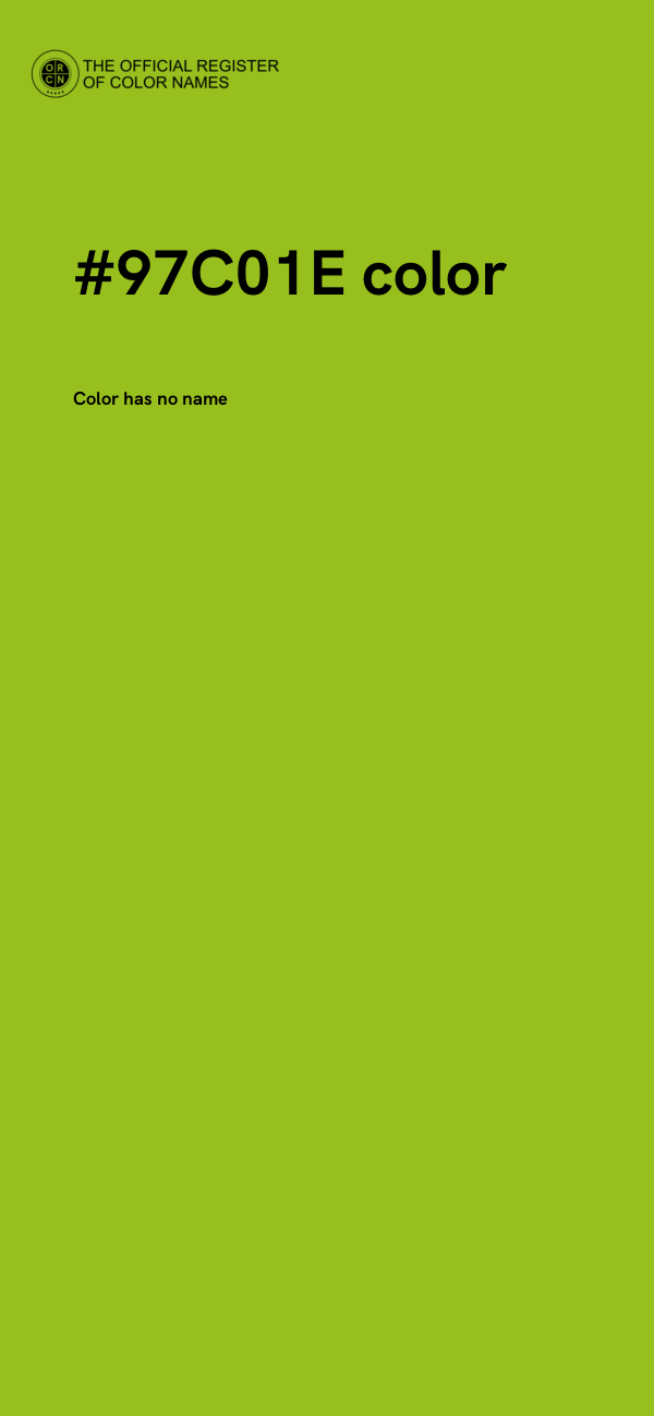 #97C01E color image