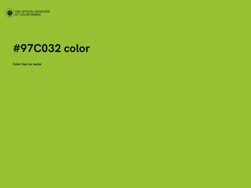 #97C032 color image