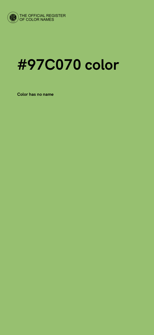 #97C070 color image